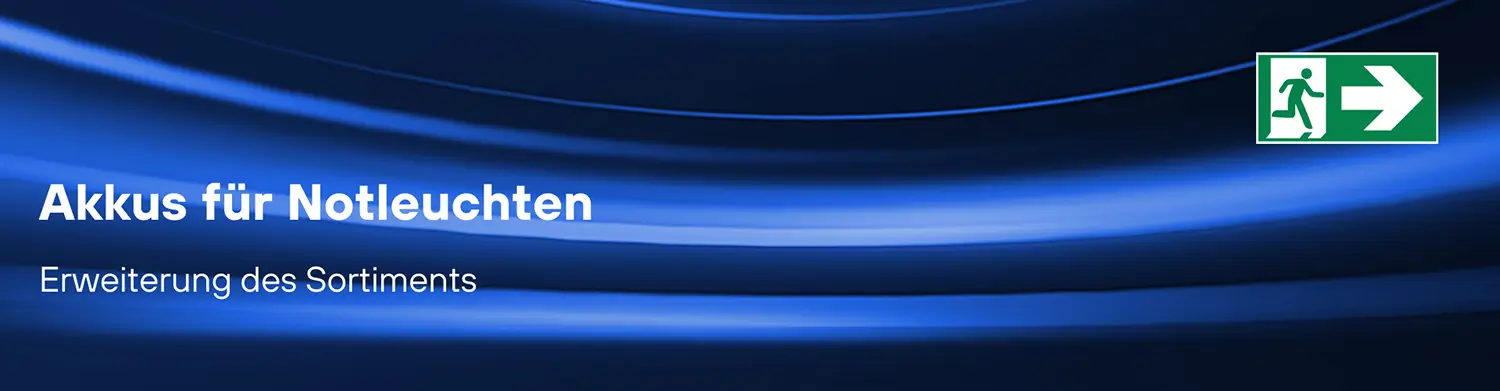Expanded range: Batteries for emergency lights