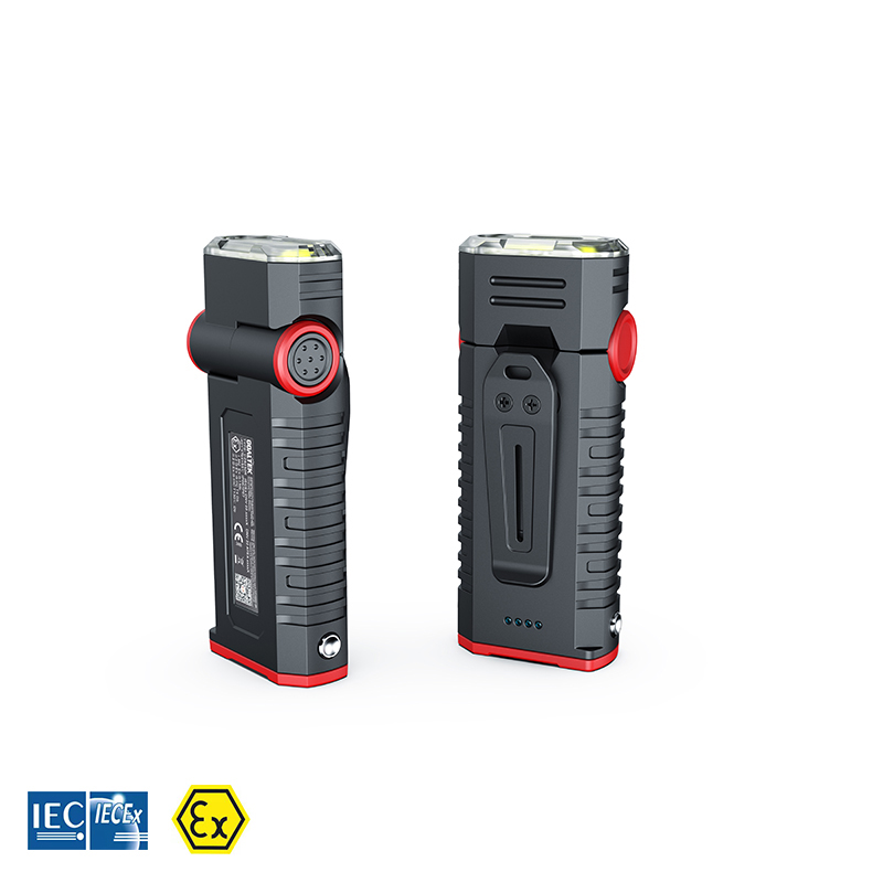 Explosion proof LED right angle torch (rechargeable) incl. Li-Ion battery, ATEX, 20h run time Explosion proof LED right angle torch (rechargeable) incl. Li-Ion battery, ATEX, 20h run time