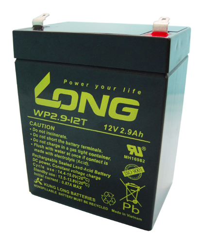 Lead battery Long WP2.9-12T - 12V 2.9Ah