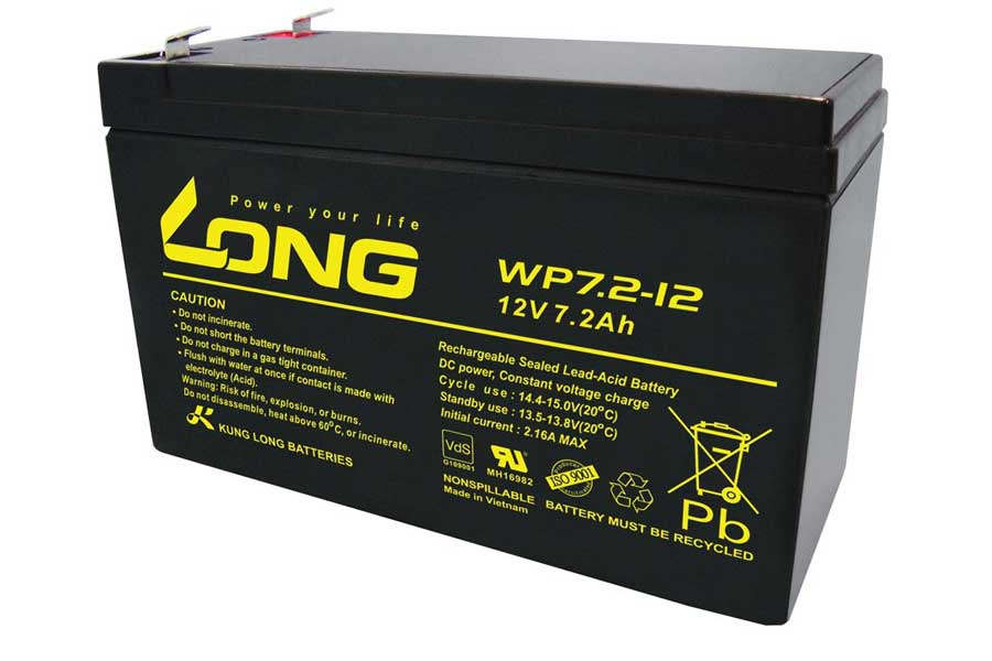 Long Lead-acid battery WP7.2-12 F1 