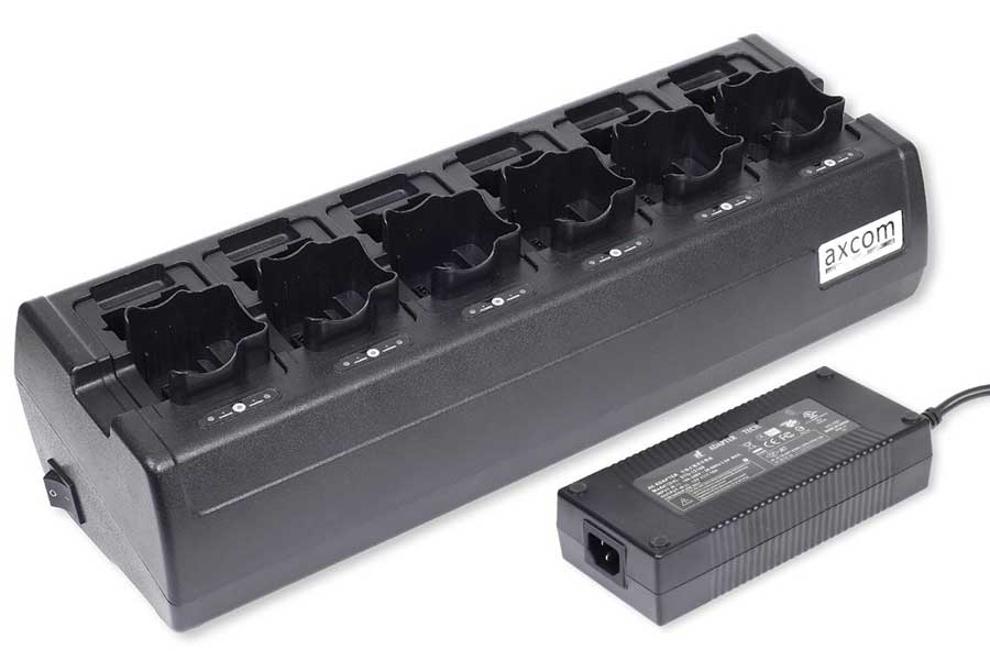 6+6 station charger incl. adapter for Motorola MTP8500EX