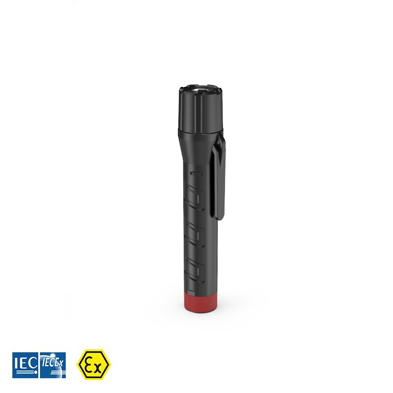 Explosion proof LED torch, battery-operated, ATEX, 8h run time