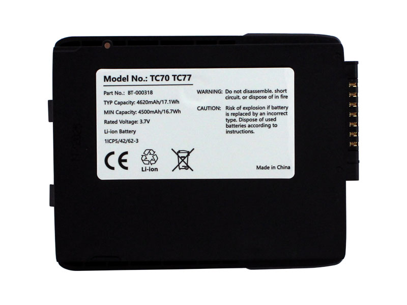Li-Ion recheargable battery for Zebra TC70/75 Series Touch Computer - 3,7V/4,62Ah/17.1Wh