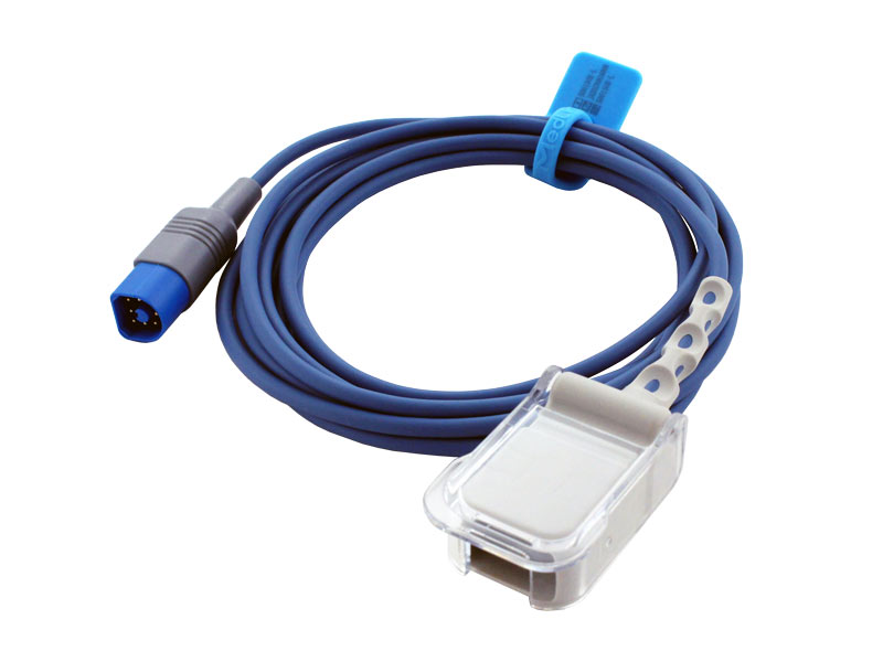 Original Axcom SpO2 extension cable Philips on Nellcor plug - 2.4 m length - (like M1943A)