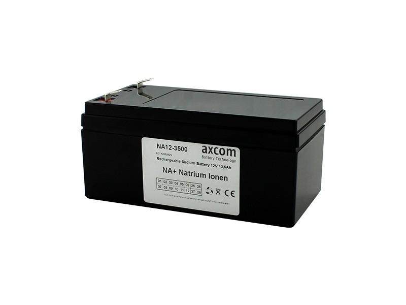 Sodium ion battery 12V 3.6Ah with 4.7mm plug contacts Sodium ion battery 12V 3.6Ah with 4.7mm plug contacts