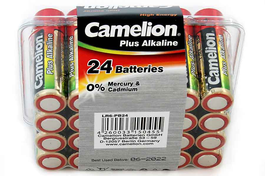 Mignon, AA, LR6 plus Batterien von Camelion, LR06 Mignon, AA, LR6 plus Batterien von Camelion, LR06