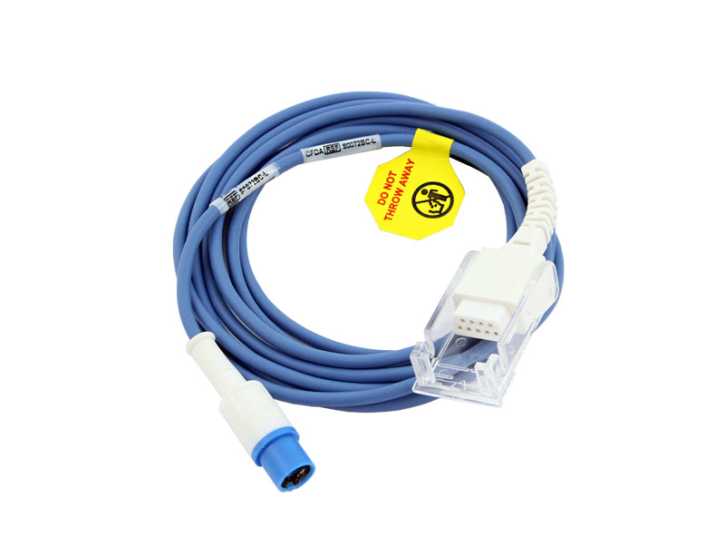 SpO2 extension cable for Dräger, Siemens SC7000, SC8000, SC9000XL (Nellcor connector) 2.4m