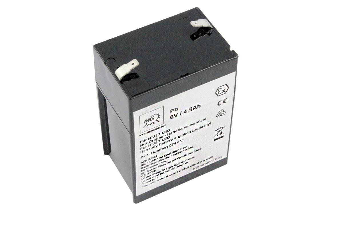 PB-battery for hand lamp Eisemann HSE7LED