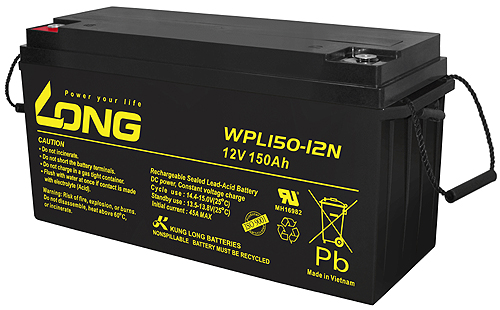 Lead rechargeable battery (inkl. MTZ) Long WPL150-12N - 12V/150Ah