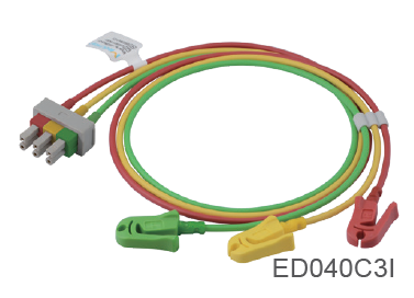 3 lead ECG sensor with 6-pin connector, like Philips M1605