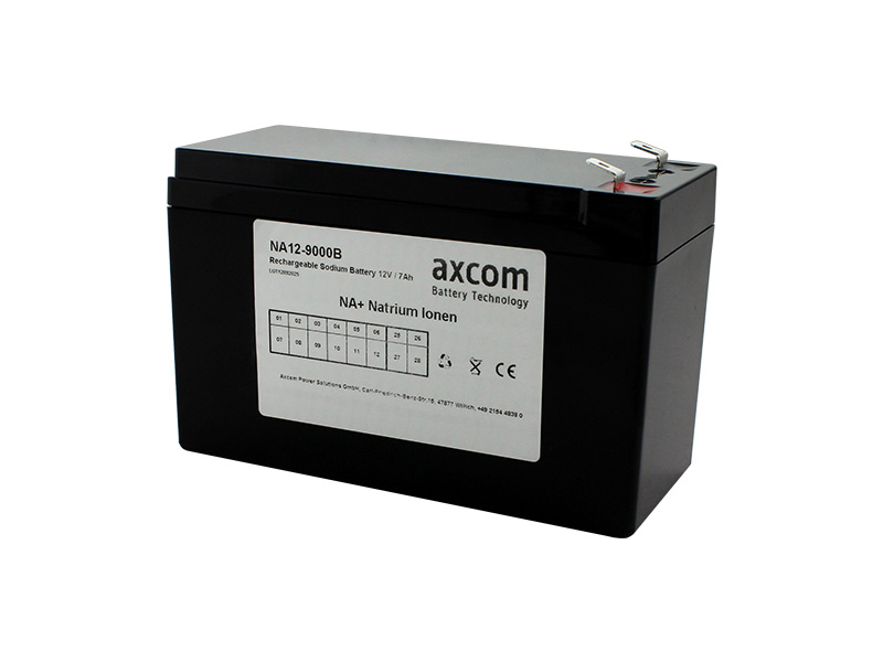 Sodium ion battery 12V 7Ah with 6.3mm plug contacts Sodium ion battery 12V 7Ah with 6.3mm plug contacts