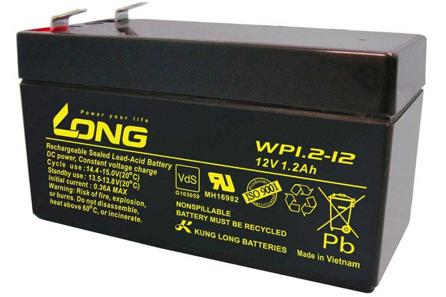 Long Lead-Acid Battery WP1.2-12 