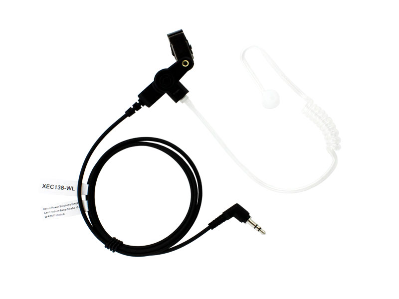 In-ear headphones with bayonet connection, sound tube converter unit (3.5mm jack angle)