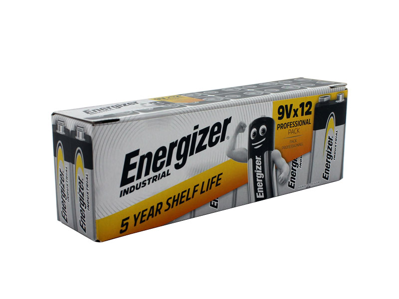 12 pcs. Energizer Batteries, 9V Block, 6LR61, battery