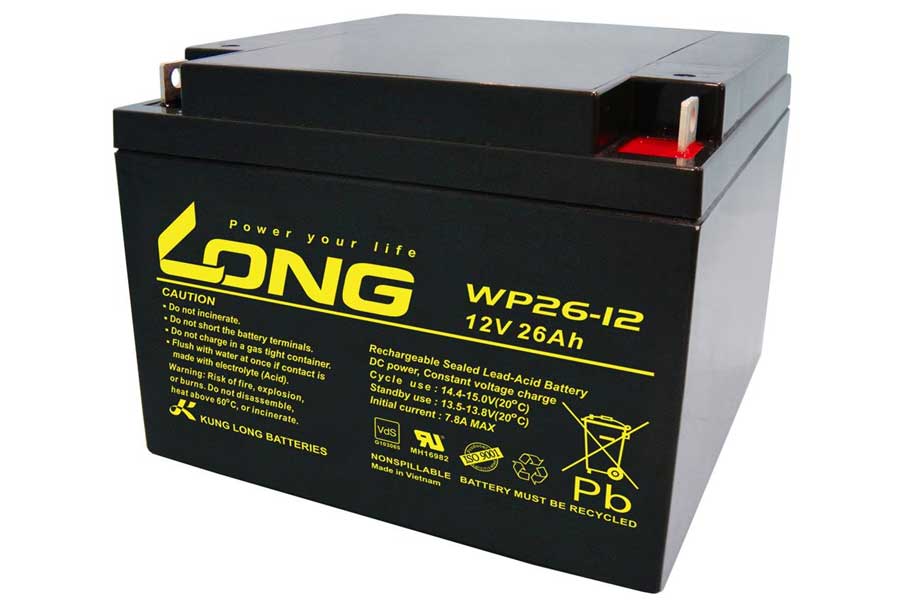Long Lead-Acid battery WP26-12