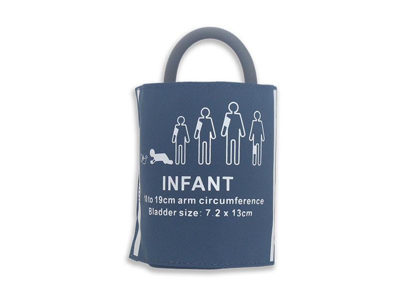 Blood pressure cuff comfort for infants with oversized extremities 10-19cm