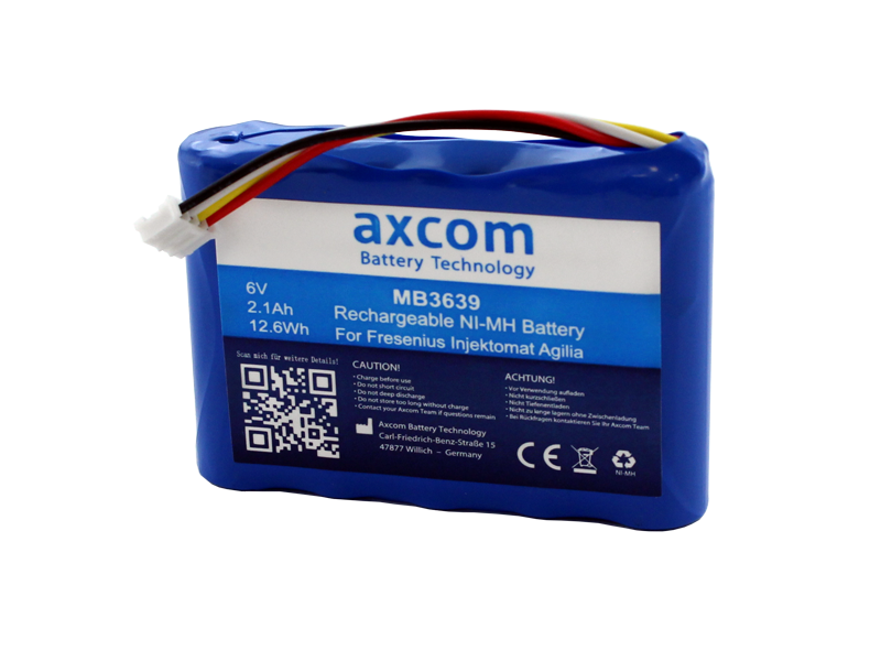 Replacement battery for syringe pump Fresenius Injektomat Agilia