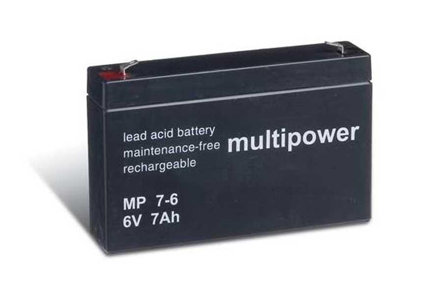 Lead battery (INCL.MTZ) MULTIPOWER MP7-6 - 6V/7Ah