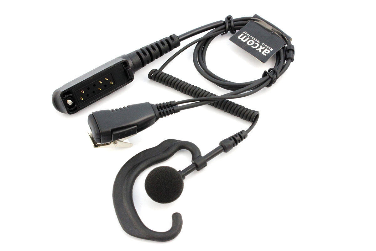Flexible ear hook for Sepura STP8000, STP9000 with micro and ptt