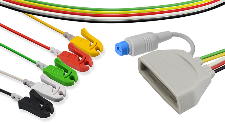 5 lead ECG sensor with SpO2 connector for Philips IntelliVue MX40