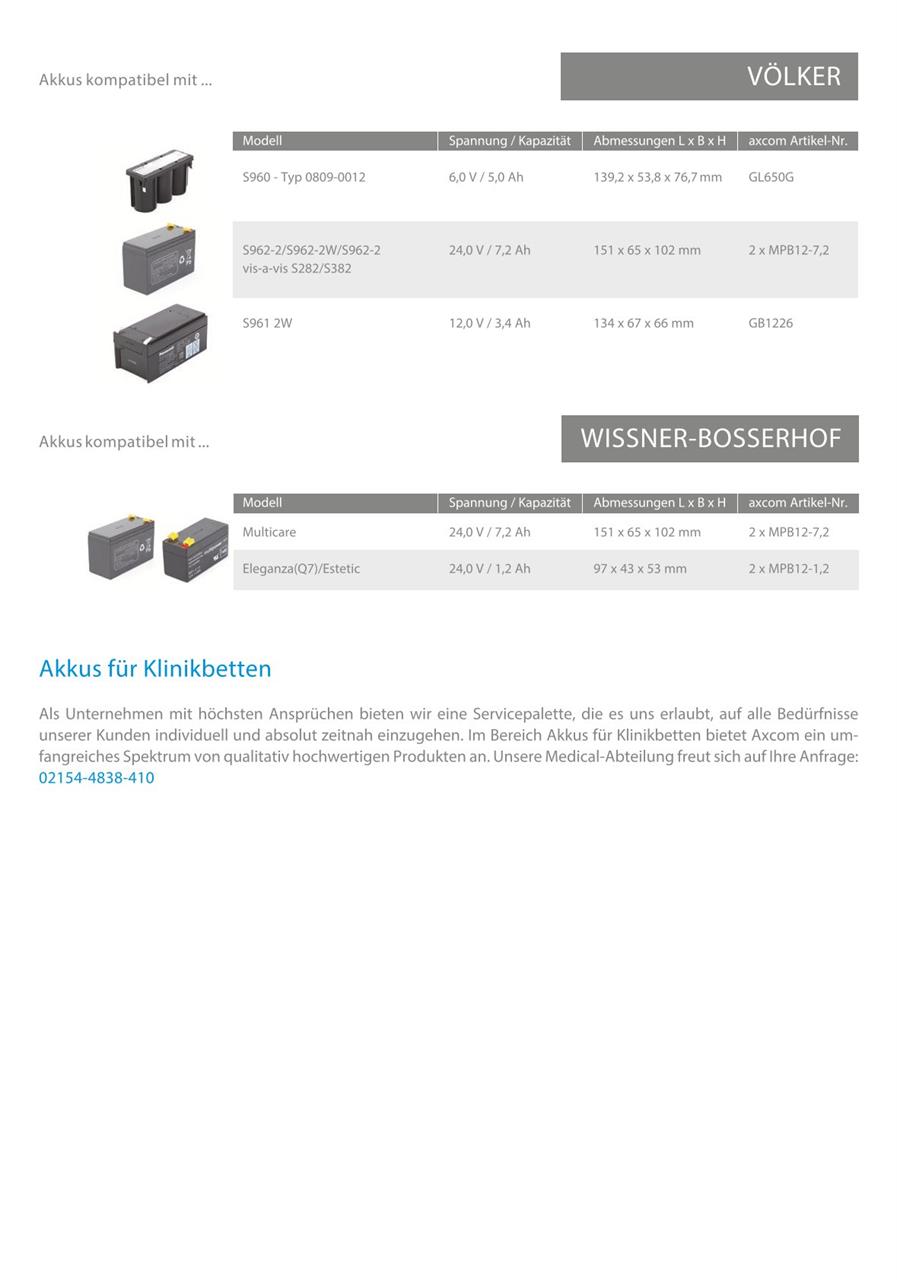 PB battery for Völker S960-1 (version A/B/C) PB 24V/5Ah