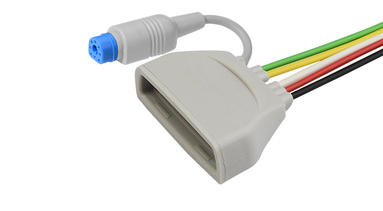 5 lead ECG sensor for Philips IntelliVue MX40, detailed view of the SpO2 connector