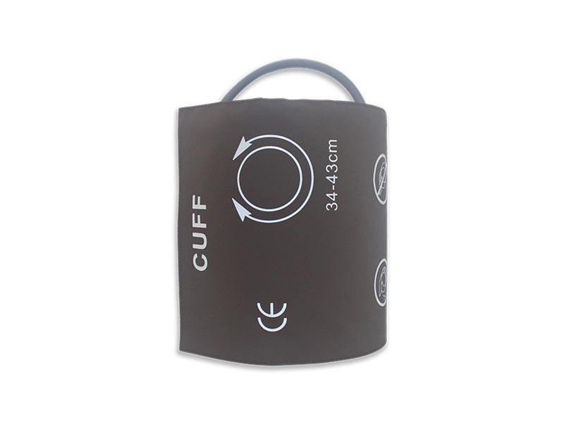 Blood pressure cuff comfort for large adults with extremities 34-43cm