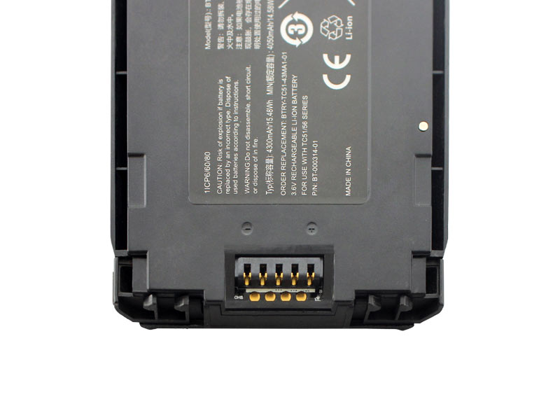 Battery for Zebra Symbol TC50, TC51, TC52, TC56, TC57 – detailed view of the contacts
