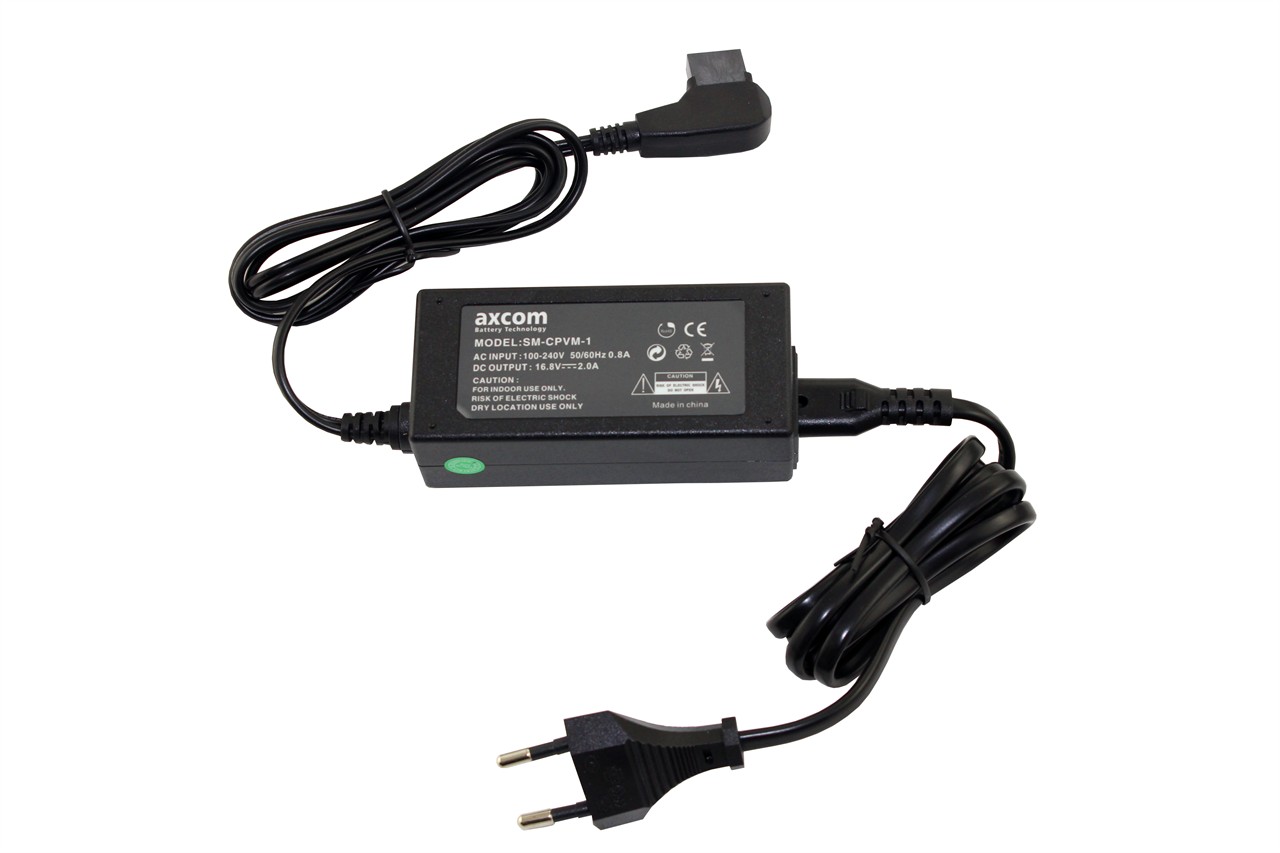 Charger for Sony V-mount Li-ion batteries via D-TAP connection, 2A charging current