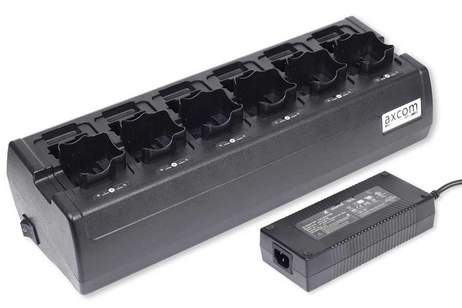 6+6 station charger incl. adapter for Motorola MTP8500EX