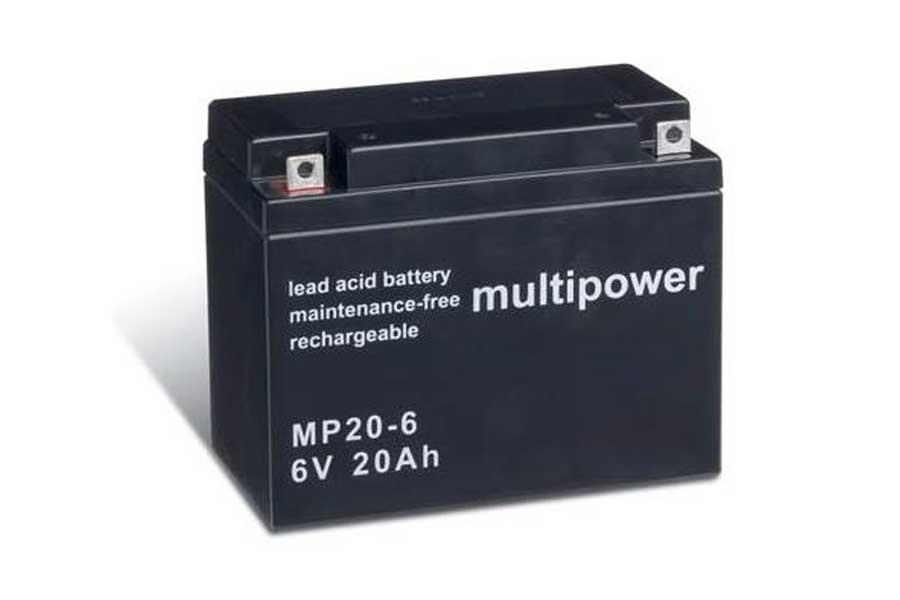 Lead battery (INCL.MTZ) MULTIPOWER MP20-6 - 6V/20Ah Lead battery (INCL.MTZ) MULTIPOWER MP20-6 - 6V/20Ah