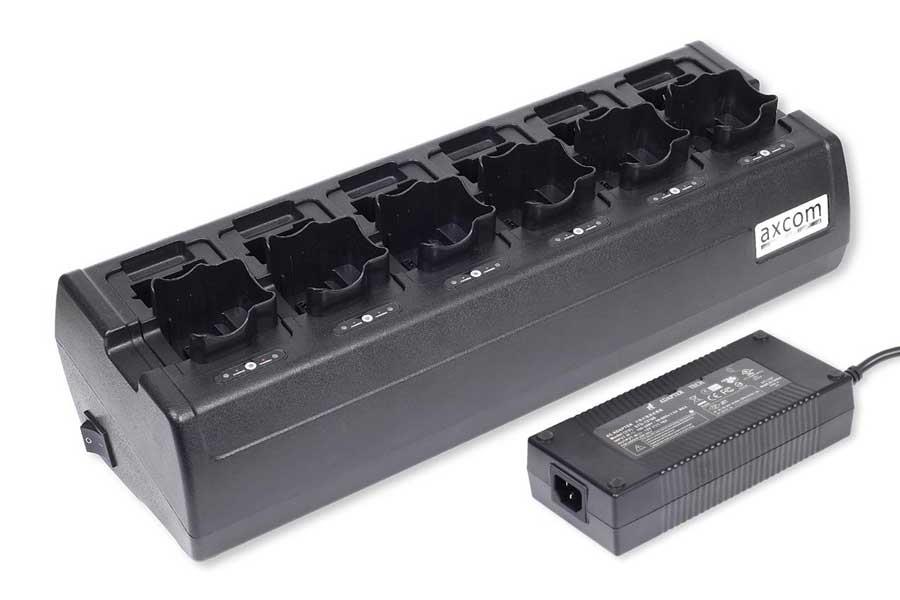 6+6-Stationen Ladegerät inkl. Adapter für Motorola GP360, DP3441 6+6-Stationen Ladegerät inkl. Adapter für Motorola GP360, DP3441