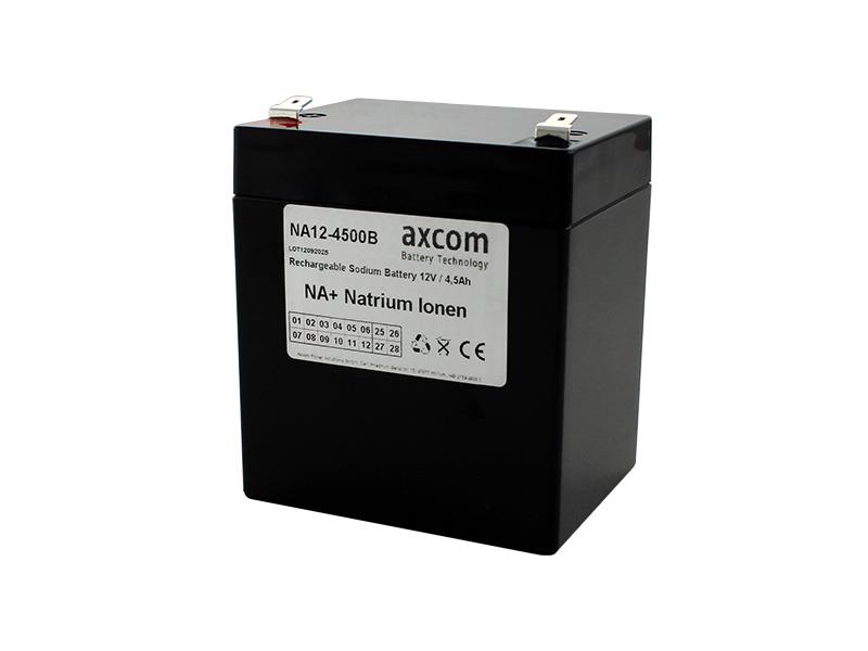 Sodium ion battery 12V 4.5Ah with 6.3mm plug contacts Sodium ion battery 12V 4.5Ah with 6.3mm plug contacts