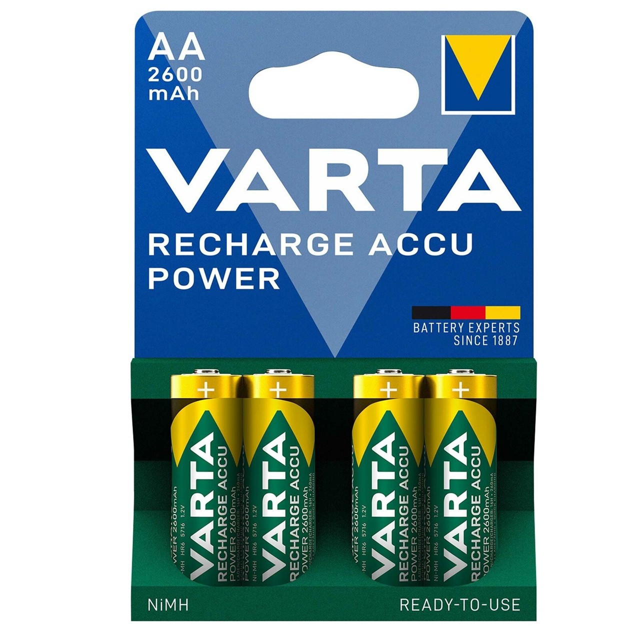 Varta Mignon AA NiMH Battery, HR6 Varta Mignon AA NiMH Battery, HR6