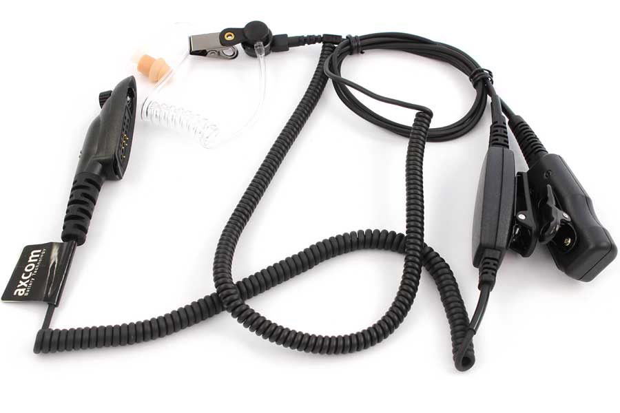 Sound tube headset, 2-cable solution for Motorola GP320, GP340, GP360