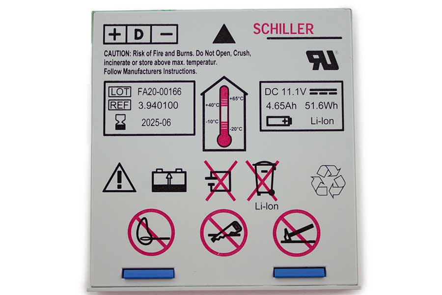 Li-Ion battery for Bruker/Schiller Defigard 5000 - 11,1V/4,65Ah (original)