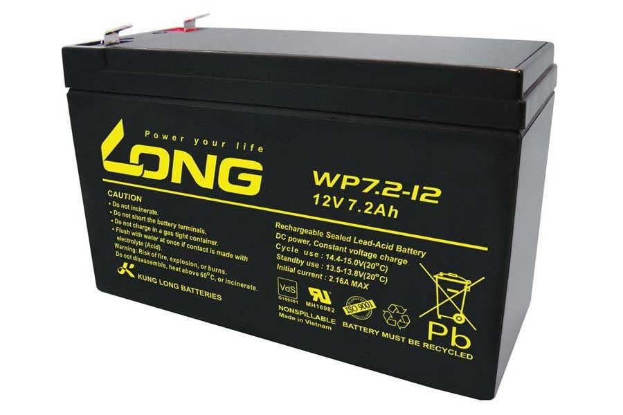 Bleiakku Long WP7.2-12-F2 - 12V/7,2Ah 6,3mm Bleiakku Long WP7.2-12-F2 - 12V/7,2Ah 6,3mm