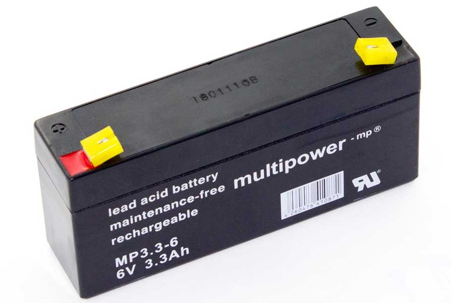 PB battery MULTIPOWER MP3,3-6 - 6V/3,3Ah (incl. MTZ)