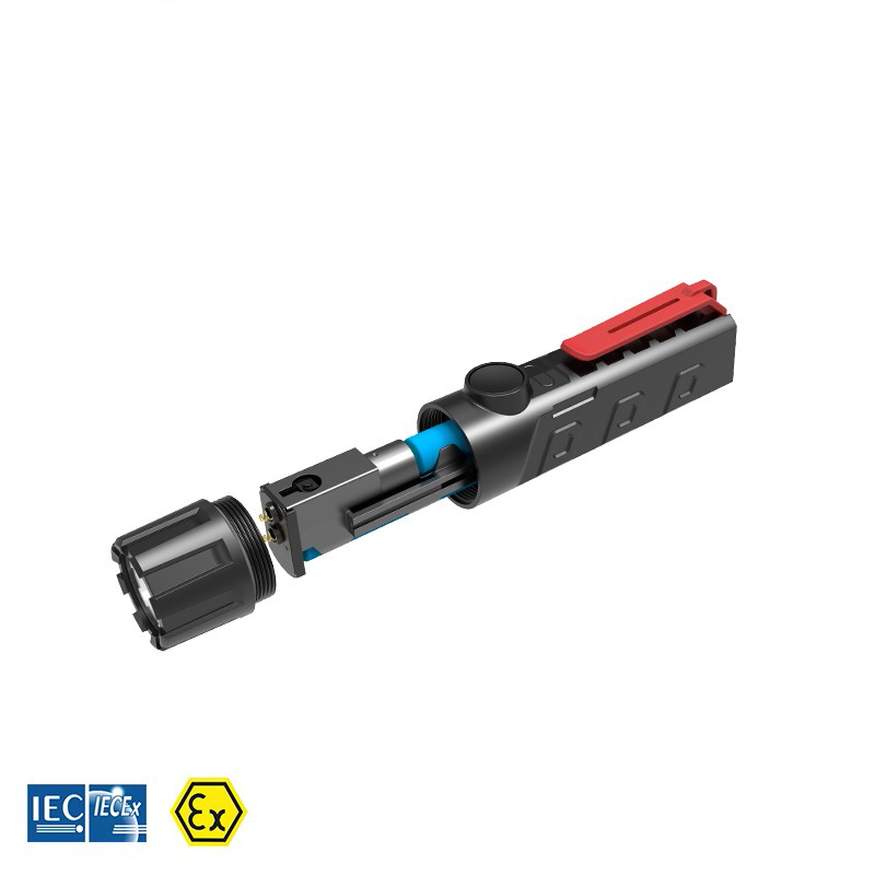 EX-protected LED torch, battery-operated