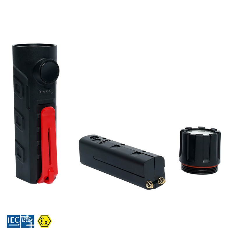 Explosion proof LED Torch incl. Li-Ion battery, ATEX, 14h run time