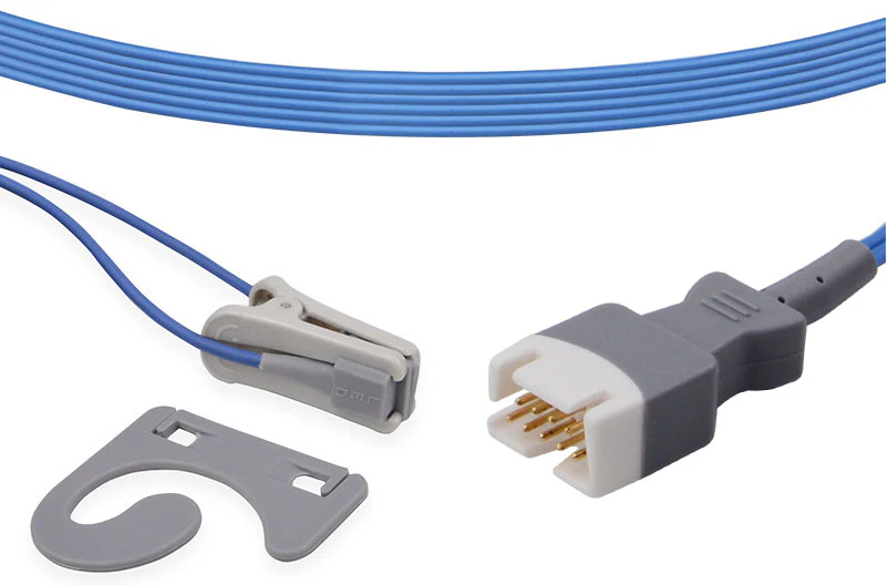 LNCS SpO2 ear sensor with 9 pin Nellcor connector, Adults, 0,9m