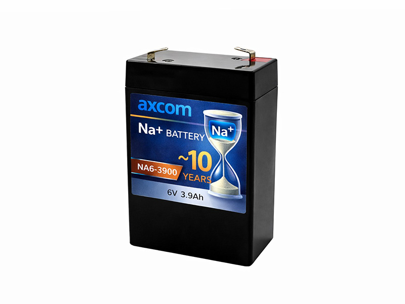 Sodium ion battery 6V 3.9Ah with 4.7mm plug contacts Sodium ion battery 6V 3.9Ah with 4.7mm plug contacts