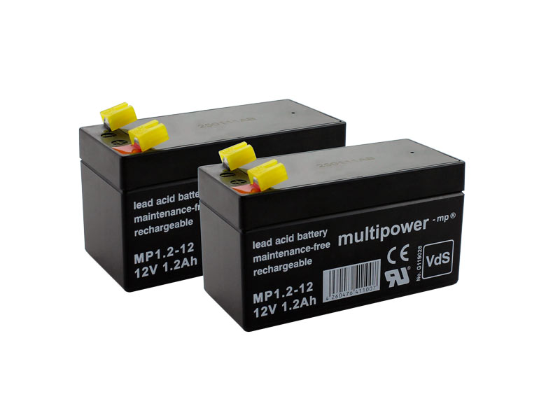 Axcom lead battery bundle suitable for Stiegelmeyer Vivendo Pro, EM1, EM3, EM4, Puro - 24V 1,2Ah