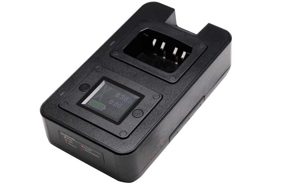 Desktop charger with LCD display Charge/discharge function (Li-Ion) for Motorola DP4400 Desktop charger with LCD display Charge/discharge function (Li-Ion) for Motorola DP4400