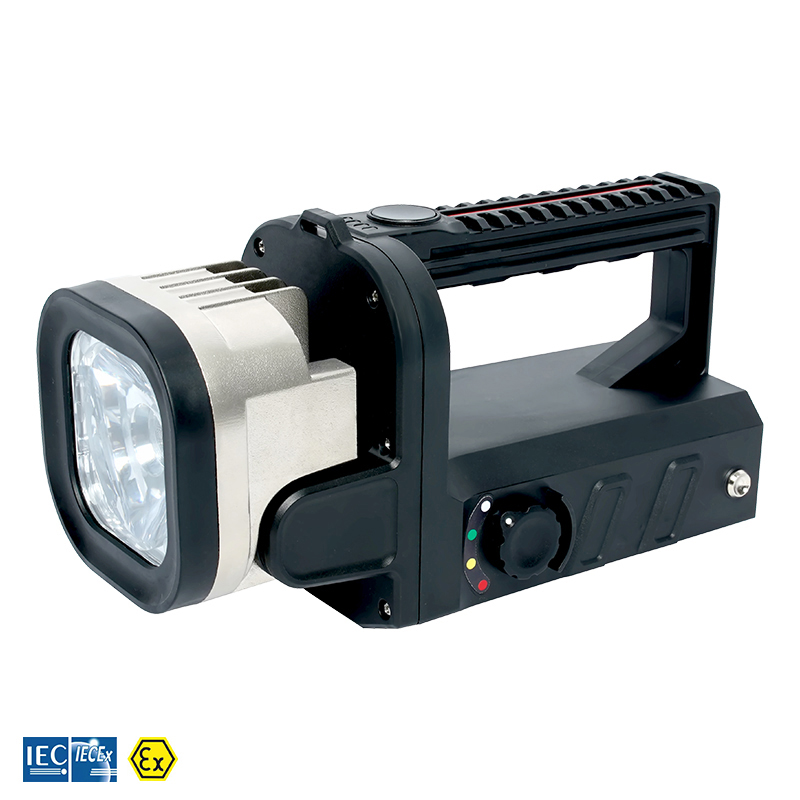 Explosion proof Handlamp (rechargeable) incl. Li-Ion battery, ATEX, 12h run time