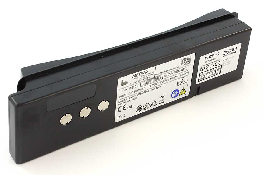 Battery for Primedic/Metrax AED Defi HeartSave 6, HS6, HS6S, M250 Battery for Primedic/Metrax AED Defi HeartSave 6, HS6, HS6S, M250