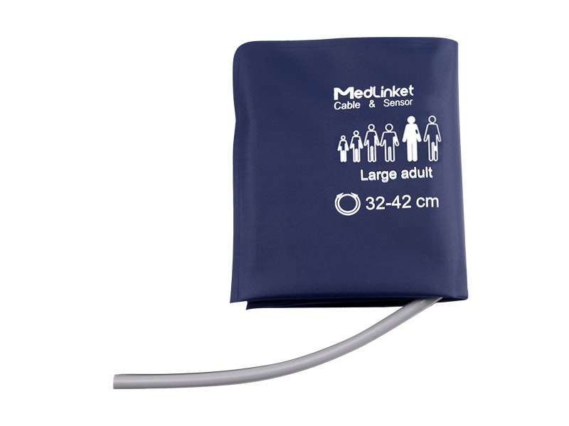Blood pressure cuff for large adults, arm circumference 32–42 cm