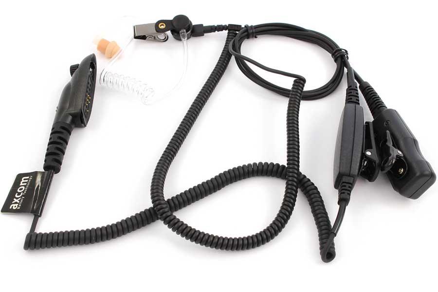 Sound tube headset, 2-cable solution for Motorola GP320, GP340, GP360