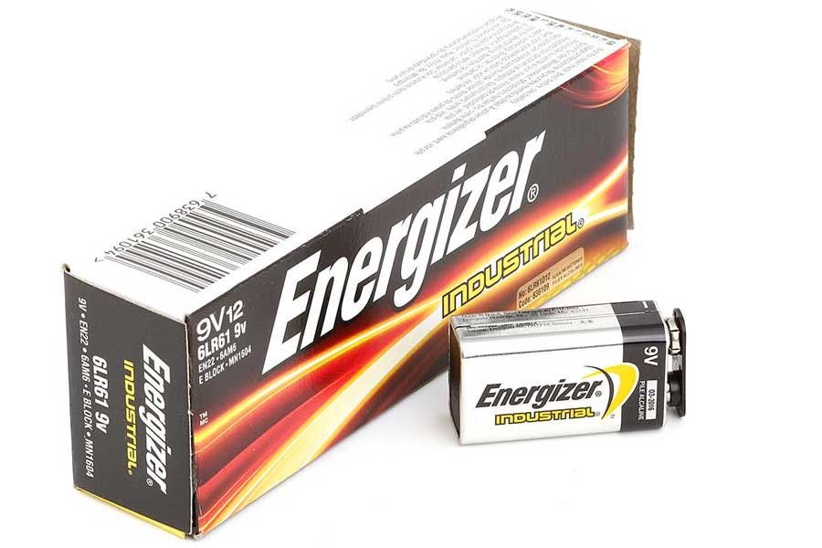 12 pcs. Energizer Batteries, 9V Block, 6LR61, battery