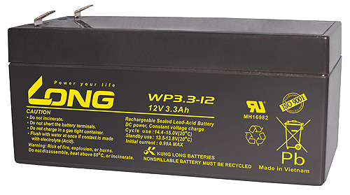 Long Lead-Acid battery WP3.3-12